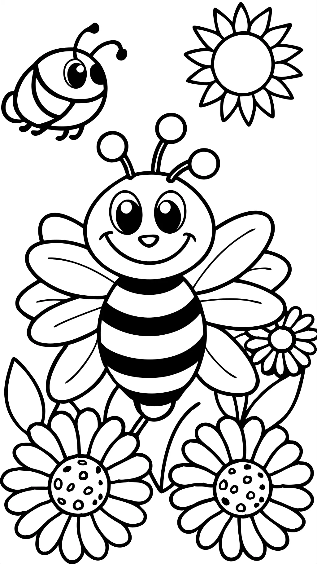 cute bee coloring pages